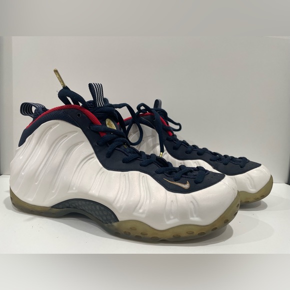 🌿SOLD - Nike Air Foamposite One Premium Olympic 2016 Sz 10 US RARE 575420-400 - Picture 3 of 9